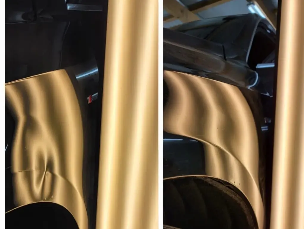 Detalj PDR popravke prije i poslije